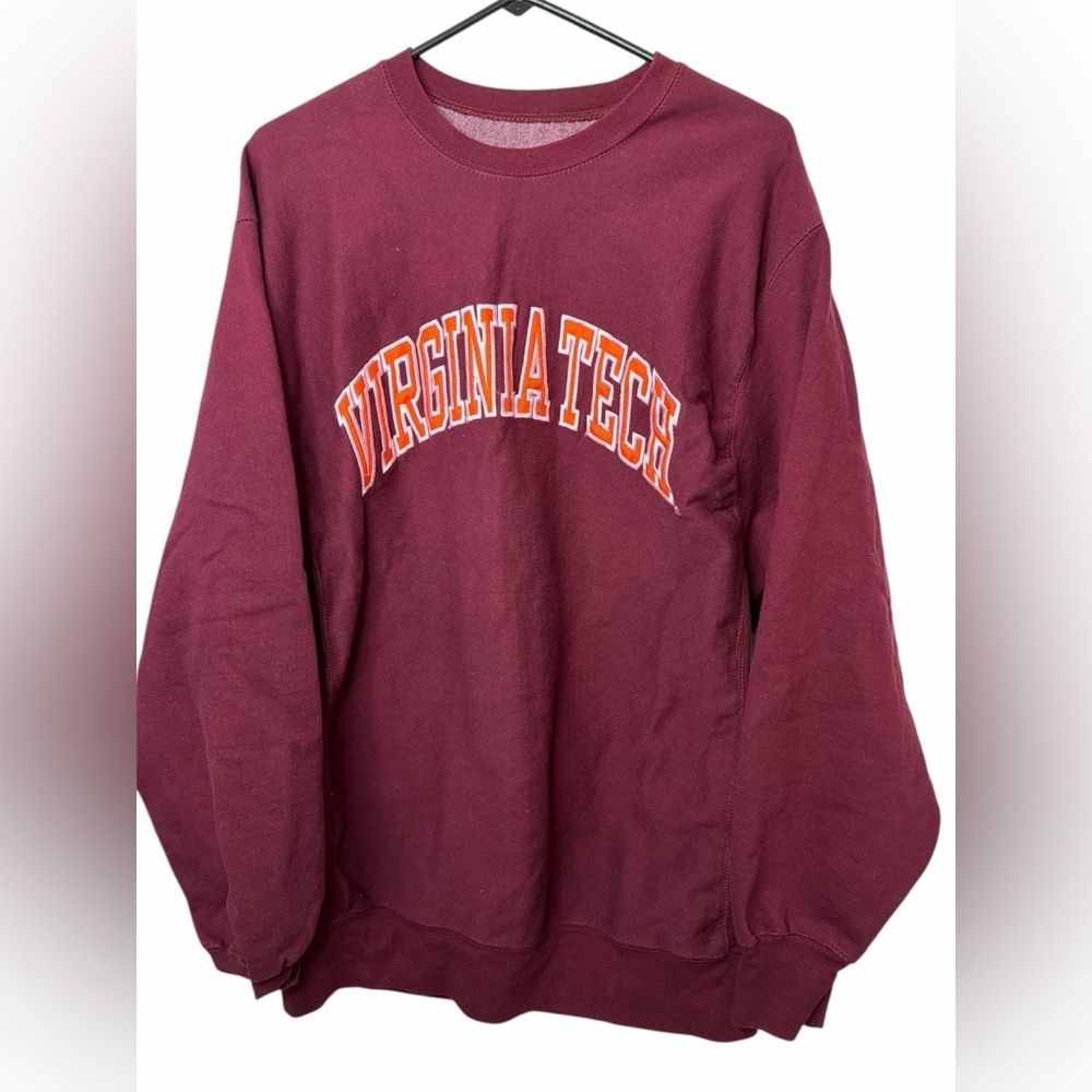 Virginia Tech Burgundy Embroidered Sweatshirt